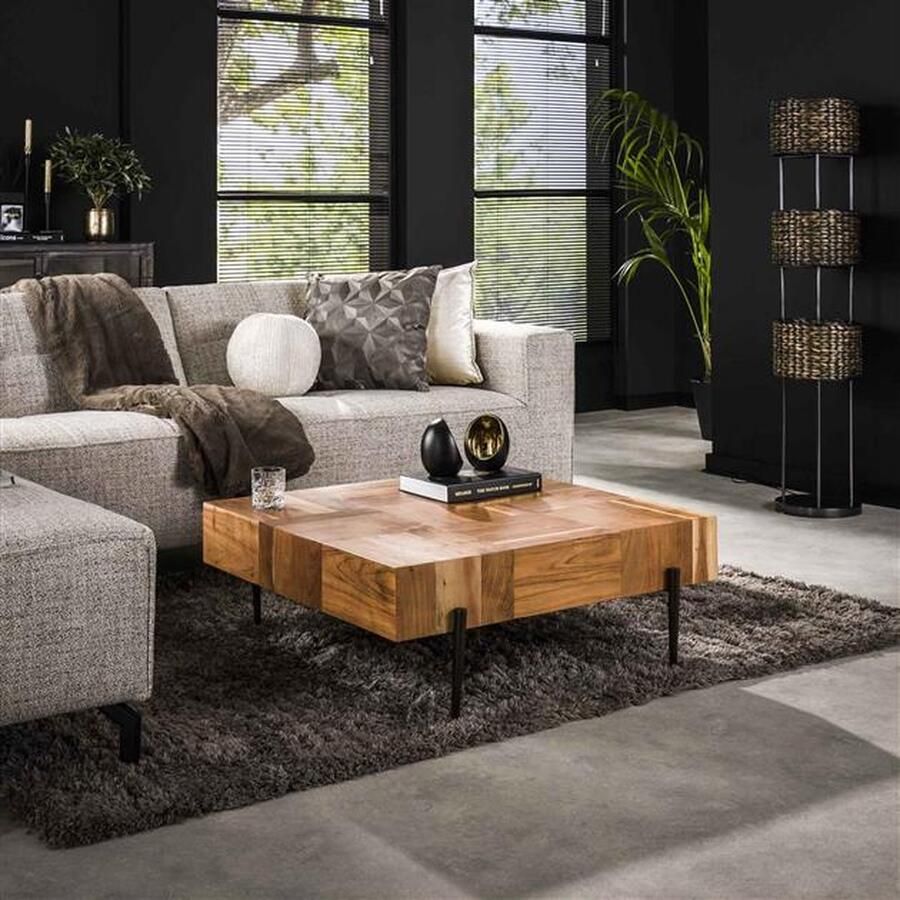 Industrieelinhuis.nl Salontafel Blok 90cm