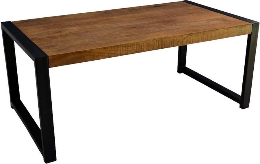 Industrieelinhuis.nl Salontafel Rechthoek Mangohout 110 cm Salontafel Rond Industrieel Salontafel Woonkamer Tafel Salontafels Salontafel Landelijk Hout Metaal Bijzettafel Rechthoekig Coffee Table Koffietafel 110 cm x 60 cm x 45 cm