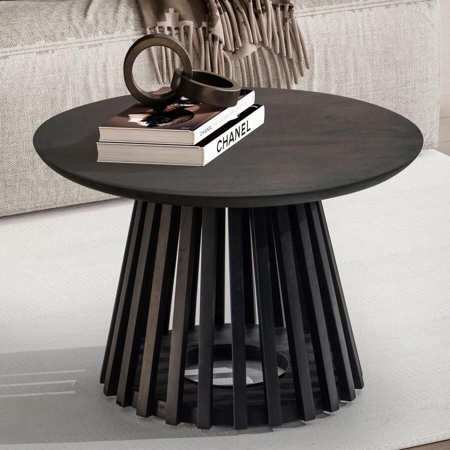 Industrieelinhuis.nl Salontafel zwart rond 60x60x41cm