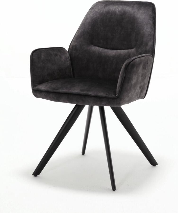 Industrieelinhuis.nl Starfurn Eetkamerstoel Nova Antraciet set van 2 - Foto 2