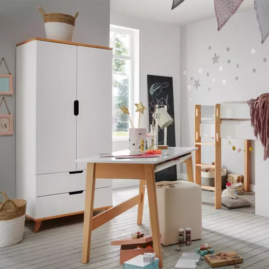 Infans Color Kledingkast Wit Beuken