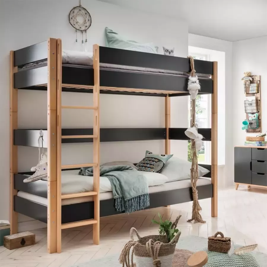 Infans Color Stapelbed Beuken Antraciet - Foto 2