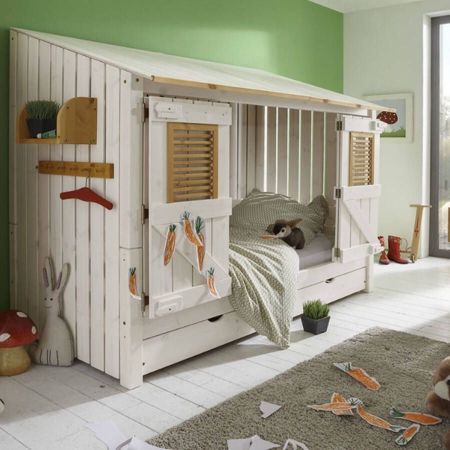 Infans Strandhuisbed met Achterwand Wit