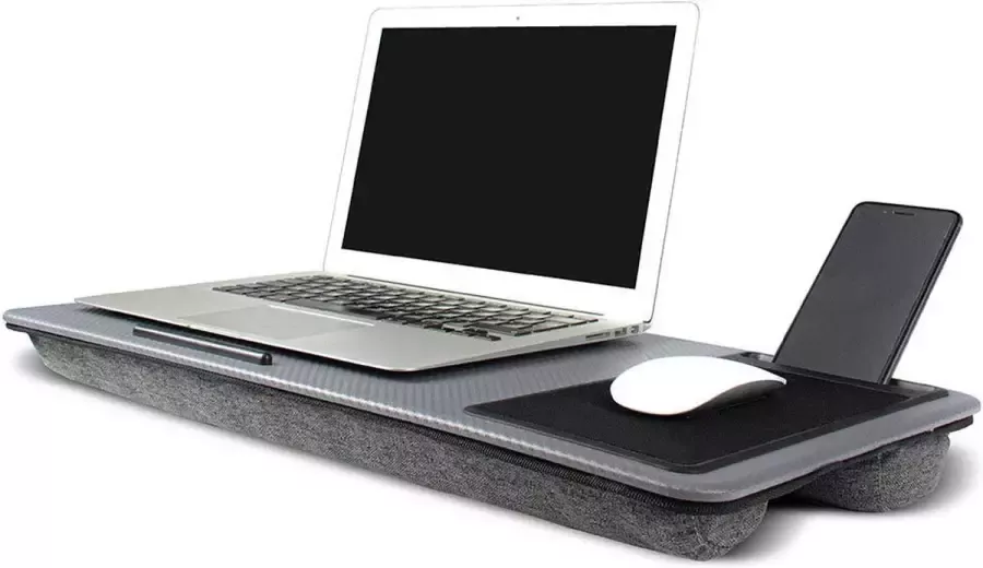 Ingenuity Ingenious Gifting Laptoptafel multifuctioneel Schootbureau Muismat en Telefoonhouder Carbon - Foto 2