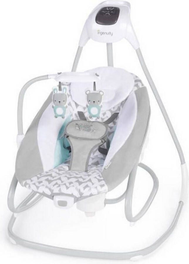 Ingenuity Schommelstoel 2-in-1 Swing Lounger Raylan Grijs Wit