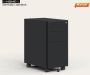 IN.HOMEXL Sembaly Ladeblok Zwart Ladeblok Bureau Met Slot 3 Lades- 60 x 46 x 30 - Thumbnail 1