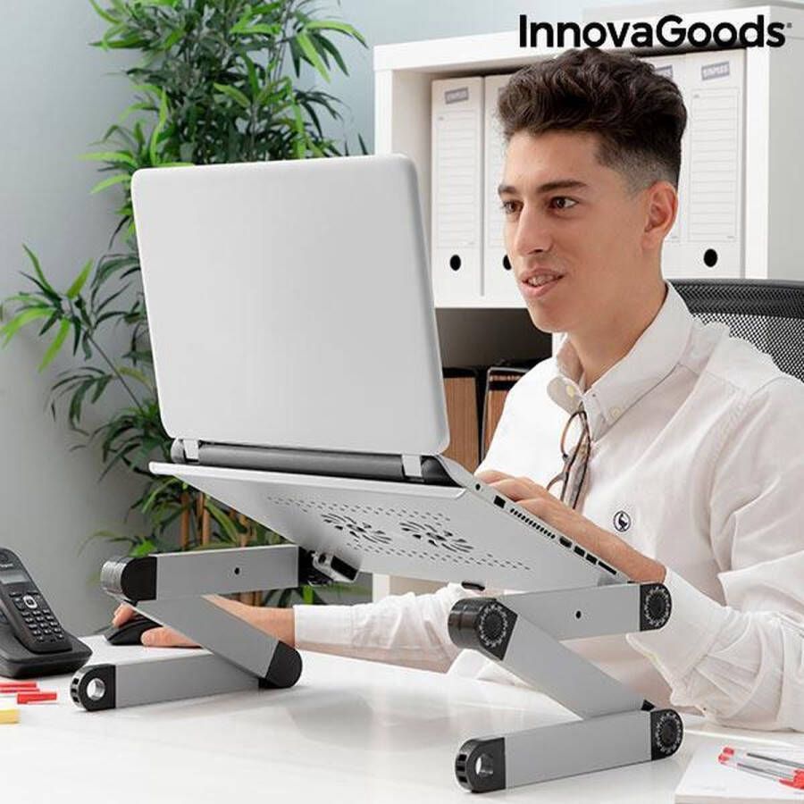 Innovagoods Aanpasbare multi-positie Laptoptafel Omnible Verstelbaar Opvouwbaar Aluminium 360º rotatie