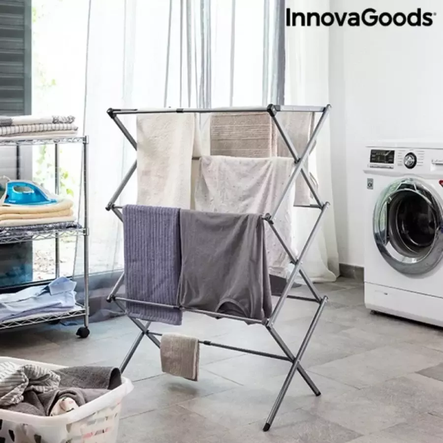 Innovagoods INKLAPBARE EN UITSCHUIFBARE KLEDINGDROGER MET 3 NIVEAUS CLOXY (11 STANGEN)