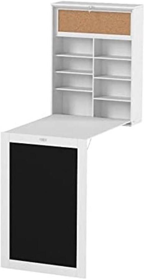Innovagoods Woldy inklapbare wandtafel bureau met schoolbord en plank multifunctionele inklapbare tafel om aan te werken en ruimte te besparen - Foto 2