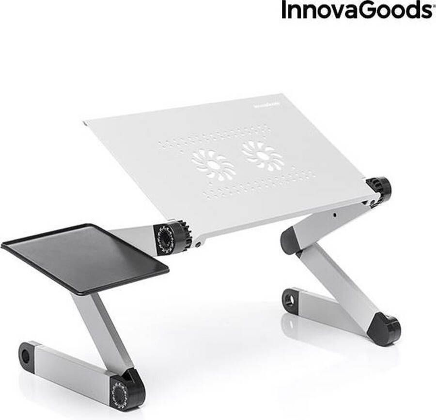 Innovagoods laptopstandaard laptoptafel verstelbaar in aluminium schootbureau schoot tafel cadeau tip