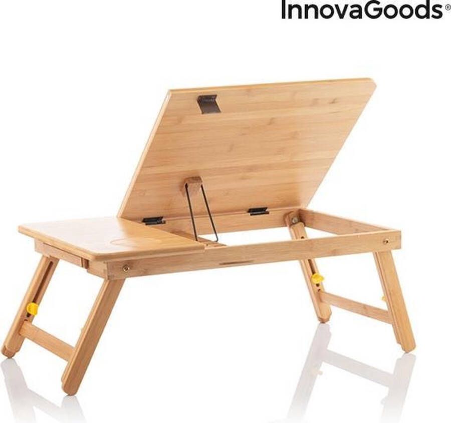 Innovagoods Opklapbare Bamboe Laptoptafel Thuiswerken Ergonomisch