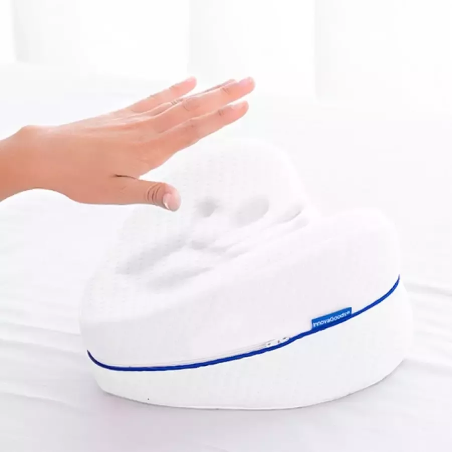 Innovagoods Rekneef Kniekussen voor in bed Beenkussen Pijnverlichting Zacht Traagschuim Wasbare hoes