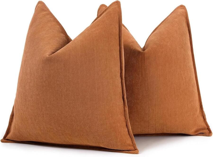 Inovra Chenille Kussenhoes Set van 2 Zacht en Luxe Kussenhoes voor Bank en Huisinrichting met Elegant Design