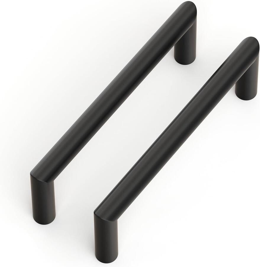 Inovra 10 stuks kastgrepen keukengrepen zwart gatafstand 128 mm roestvrij staal voor kast keuken