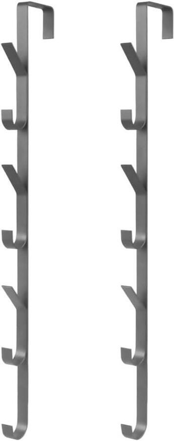 Inovra 2-Pack Deurhaken 7-Laags Verticale Kledinghaken voor Jassen Hoeden en Sjaals Deurkapstok voor Mantels Handtassen en Handdoeken . Kapstok