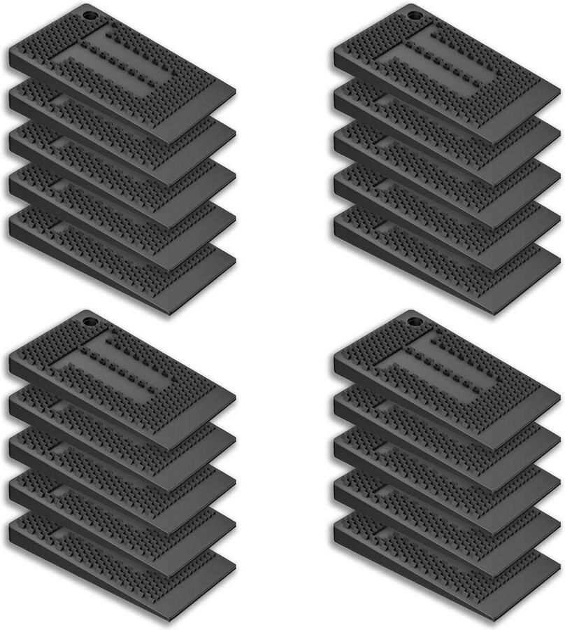 Allecto Plus Rubberen wiggen voor meubelnivellering en stabilisatie Set van 20 stuks