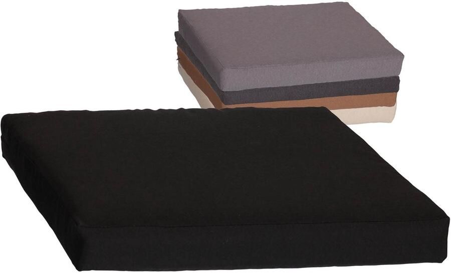 Inovra Comfortabel Waterafstotend Zitkussen voor Buitenmeubelen met Uitneembare Vulling en Ritssluiting Antraciet