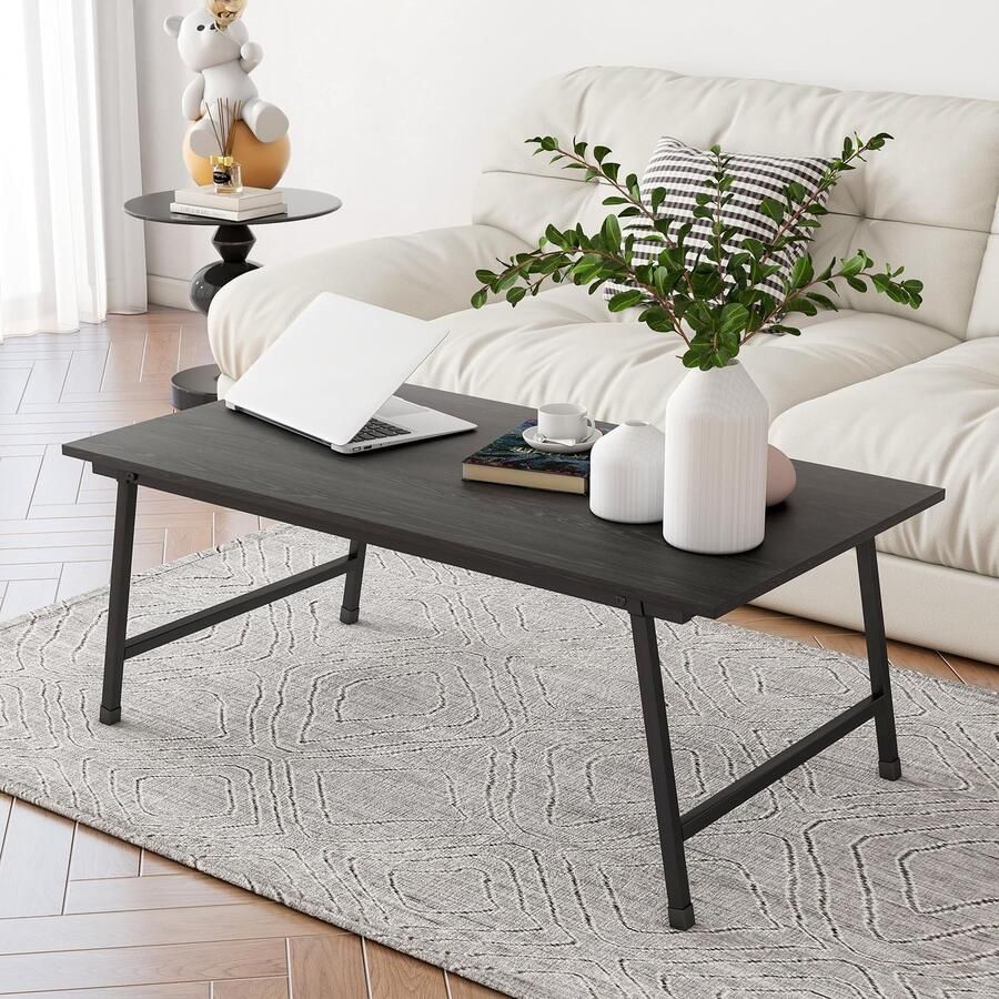 Inovra Draagbare en Stijlvolle Rechthoekige Salontafel met Opbergruimte voor Woonkamer