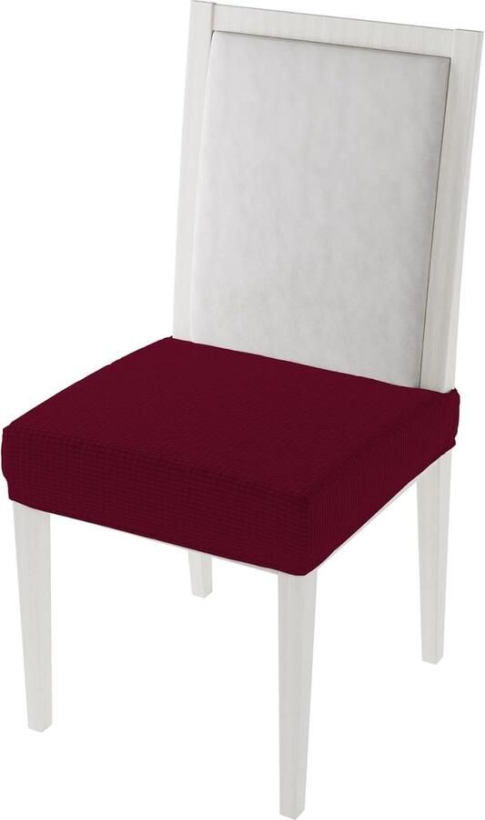 Inovra Elegante Stoelhoezen Zonder Rugleuning voor Moderne Interieurs in Bordeaux Rood