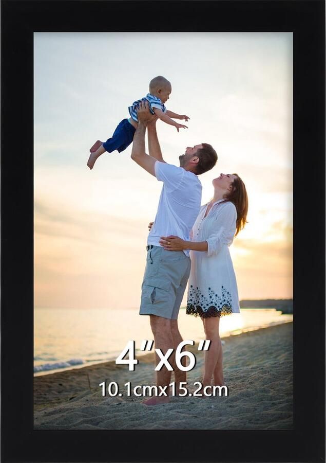 Inovra Fotolijst met Zwarte Rand voor Muur en Tafel Geschikt voor Kantoor en Woningdecoratie