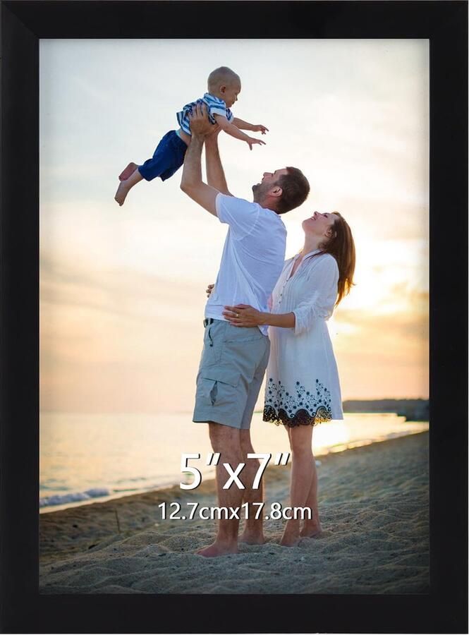 Inovra Fotolijst voor Herinneringen in Stijlvol Zwart Design Geschikt voor Muur en Tafel 13 x 18 cm