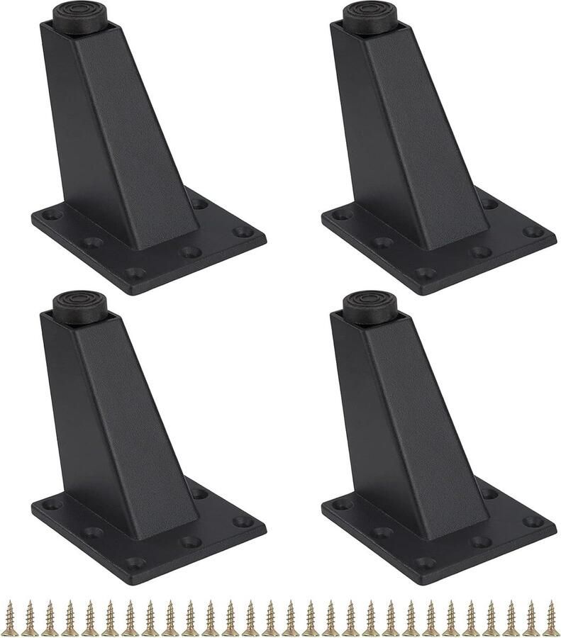 Inovra Fraaie Verstelbare Meubelpoten van Aluminiumlegering voor Meubels Set van 4 Stuks