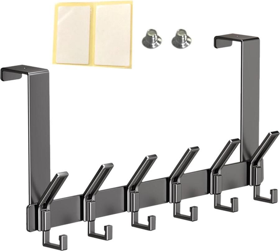 Inovra Functionele en Moderne Deurhanger met 6 Haken voor Ruimtes