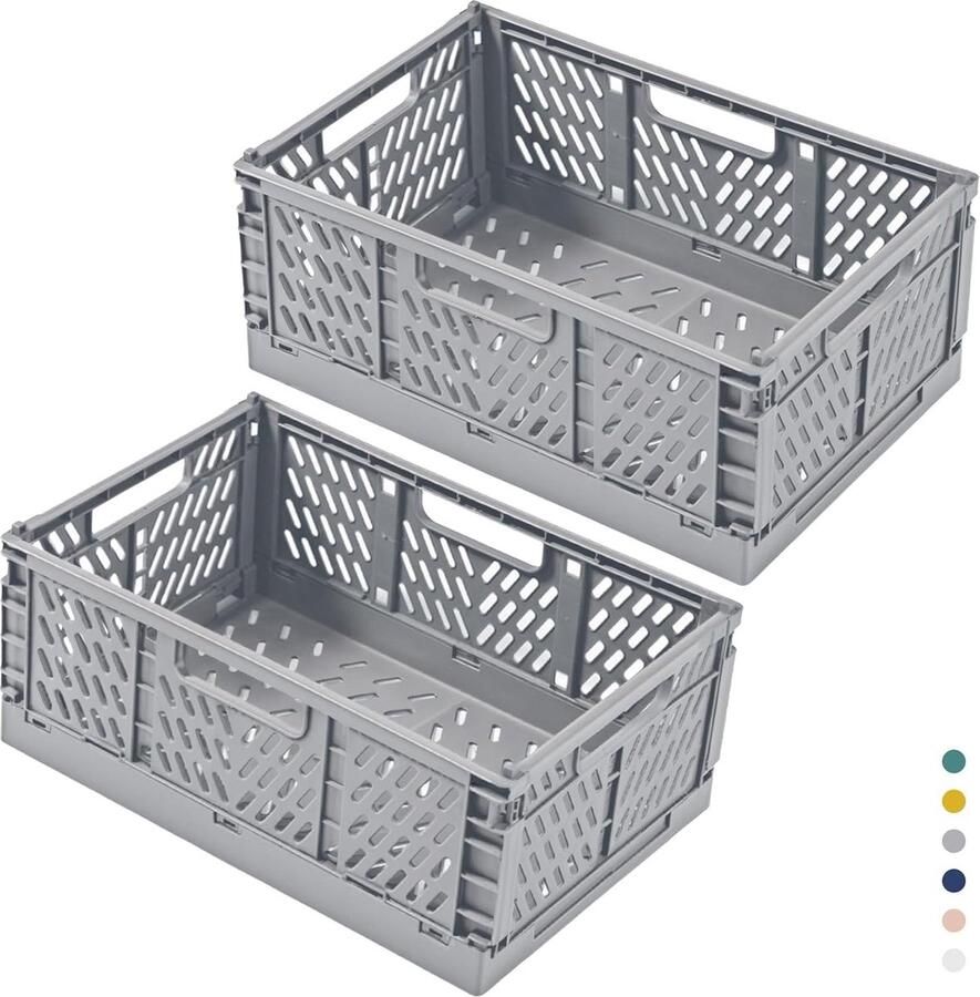 Inovra Handige Set van 2 Opvouwbare Opslagboxen voor Keuken Kantoor en Slaapkamer