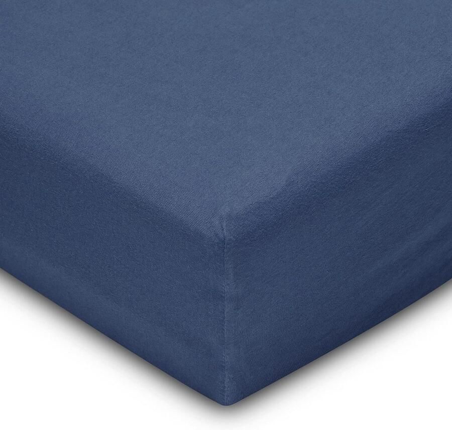 Inovra Hoeslaken 200 x 200 cm Microvezel Hoeslaken Marineblauw voor Bed Ademend Hypoallergeen Bedlaken Anti-Huisstofmijt Lichtgewicht Zacht en Kreukvrij met 30 cm Diepe Zak Machinewasbaar