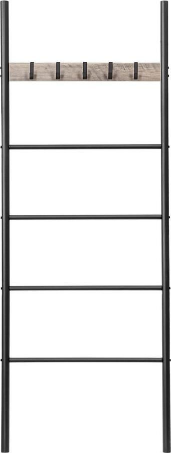 Inovra Industrieel Stijlvol Handdoekenrek met Veelzijdige Opbergmogelijkheden 5 Haken en Stabiele Constructie