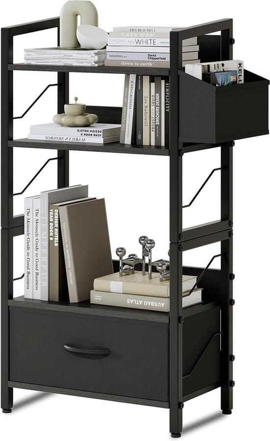 Inovra Industriële Boekenkast met Drie Niveaus voor Thuis Kantoor en Woonkamer