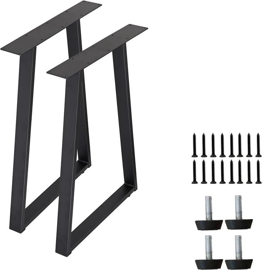 Inovra Industriële Trapeziumvormige Tafelpoten voor Doe-Het-Zelf Projecten in Huis en Kantoor