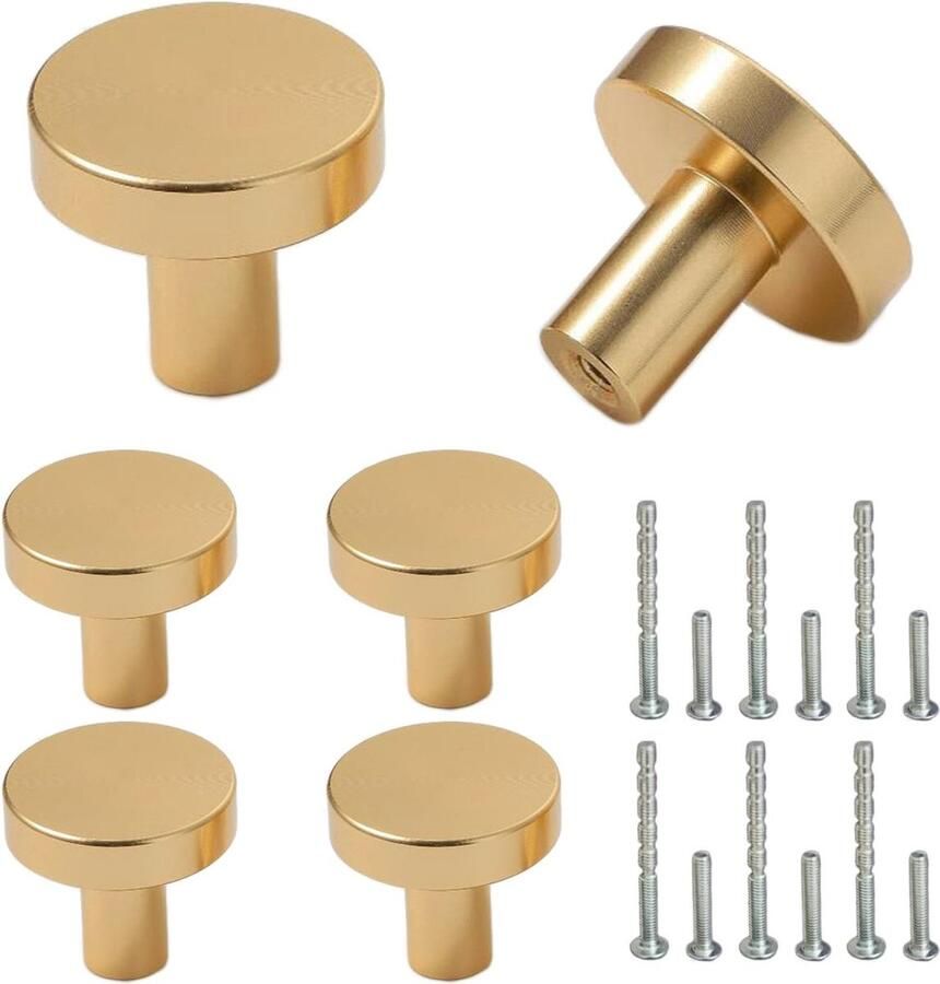 Inovra Kast- en Ladegrepen in Mat Goud Ontwerp voor Meubelstijlen