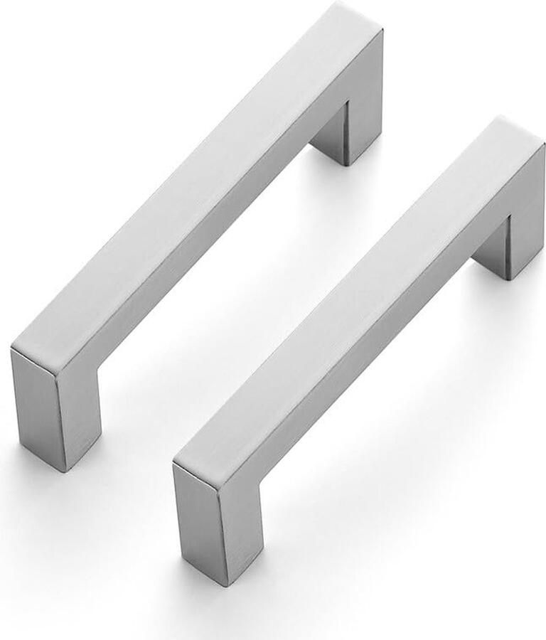 Inovra Kastgrepen Set van 25 Stuks voor Meubels en Kasten in Zilver Roestvrij Staal