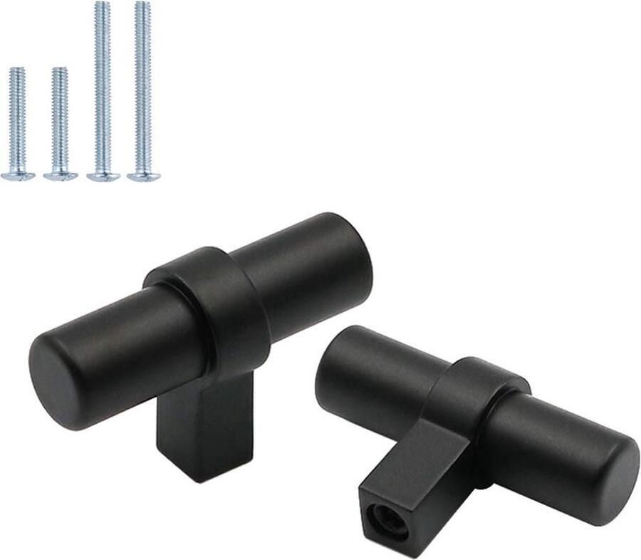 Inovra Klassieke Zwarte Kastknoppen Set van 5 voor Keuken en Meubels