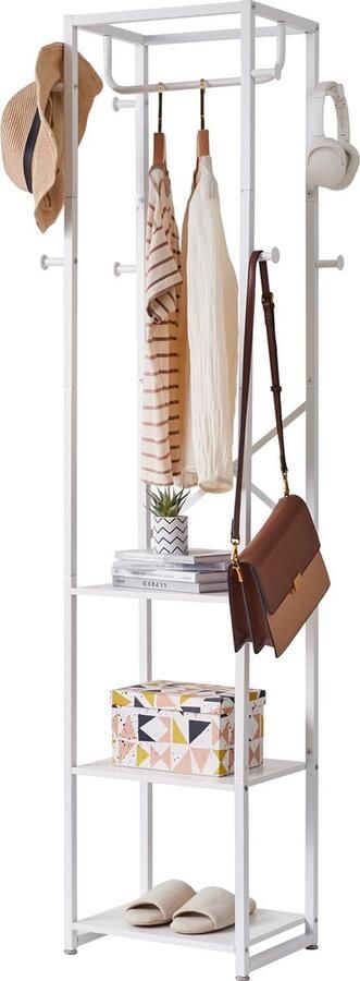 Inovra Kledingrek met Planken en Haken in Industriële Stijl voor Opbergoplossingen