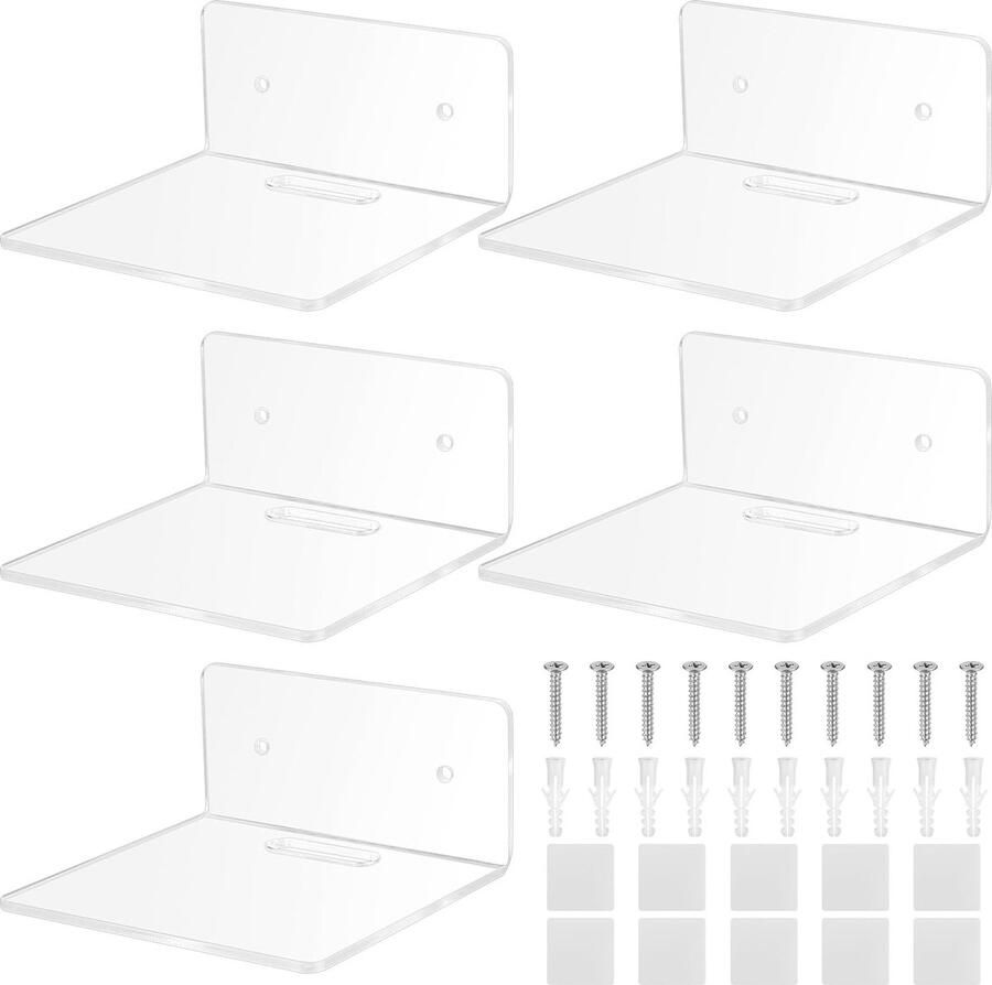 Inovra Kleine Helder Acryl Wandplank voor Toepassingen in Huis en Kantoor