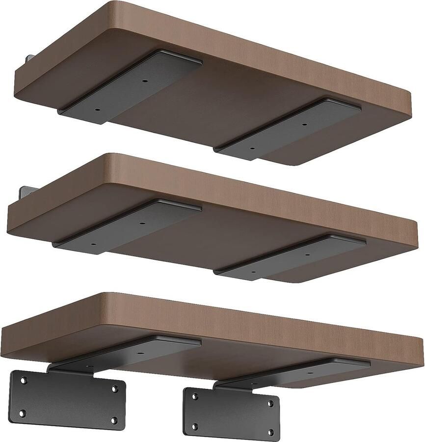 Inovra Metalen Hoekbeugels voor Wandplanken Set van 6 90 Graden Hoeksteunen 15 cm Zware Beugels