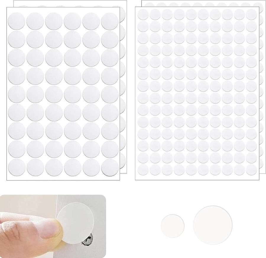Inovra Meubelpads Set 388 Stuks Wit Met Zelfklevende Schroefdoppen Meubelstickers voor Houten Plank Kast Tafel Stofdicht
