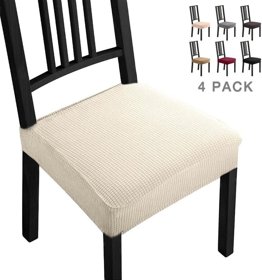 Inovra Moderne Elastische Stoelhoezen Set van 4 voor Bescherming en Stijl in Huis