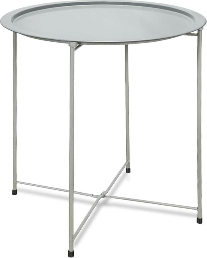 Inovra Moderne Ronde Bijzettafel met Twee Niveaus voor Woonkamer en Slaapkamer