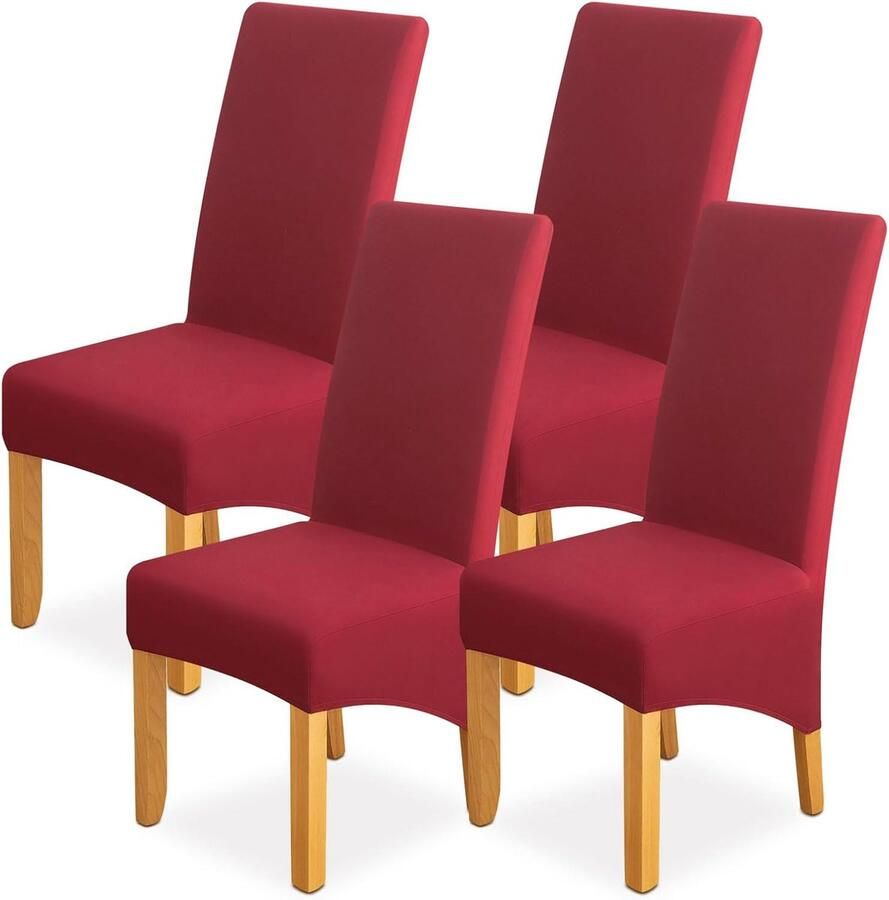 Inovra Moderne Stretch Stoelhoezen Set van 4 voor Eetkamerstoelen met Elastische Band