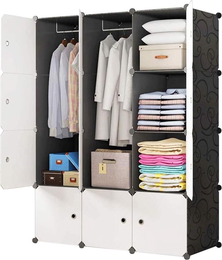 Inovra Modulaire Opbergkast met Extra Diepe Compartimenten en Flexibele Indeling voor Meer Opslagruimte