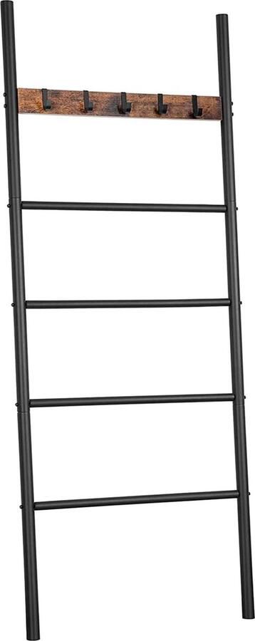 Inovra Multifunctioneel Handdoeken- en Kledingrek in Industriële Stijl met Verwijderbare Haken