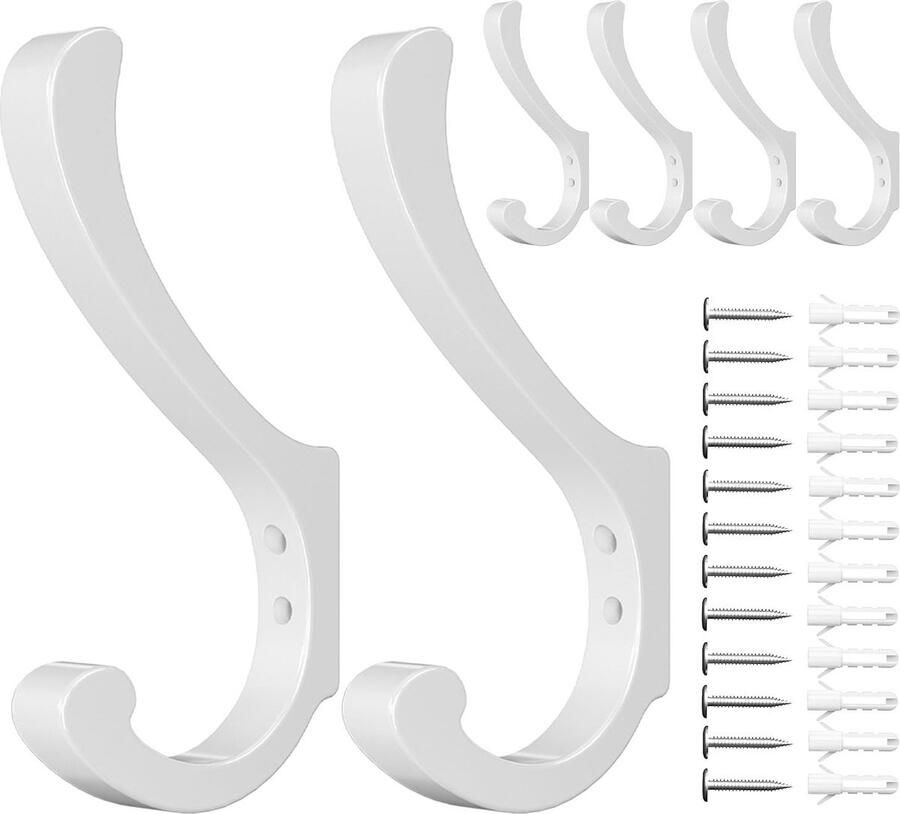 Inovra Multifunctionele Set van 6 Wandhaken in Neutrale Kleur voor Ruimtes