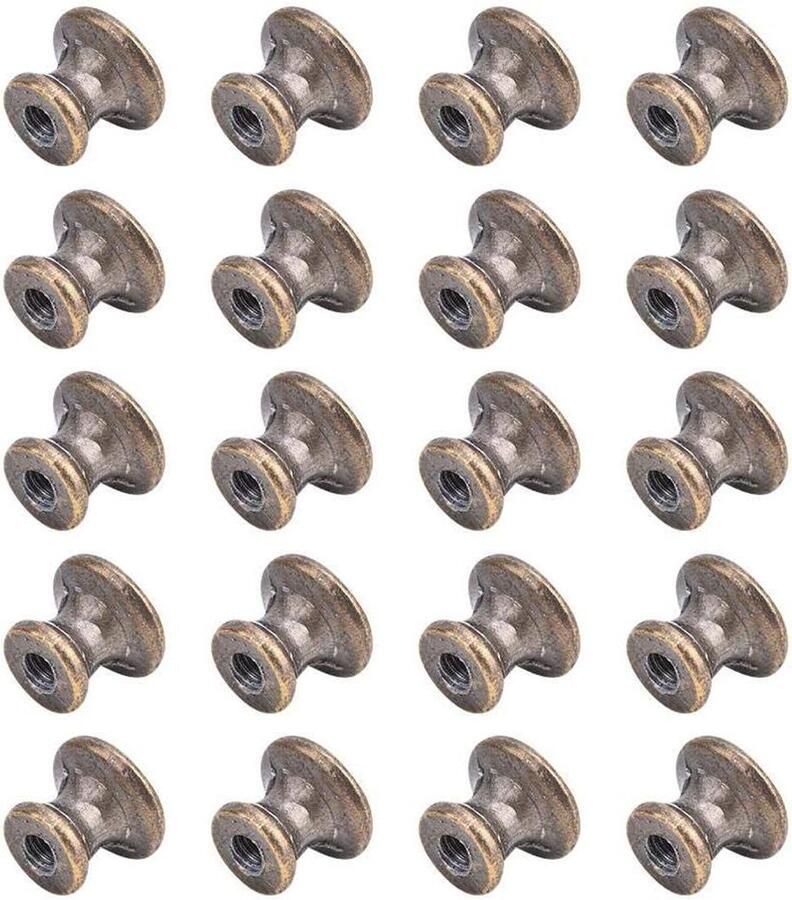 Inovra Plus Mini Ladeknoppen 20st Paddestoel Hoofd Handvat Ladekast Knoppen Juwelendoosjes Met één Gat Schroef Inbegrepen