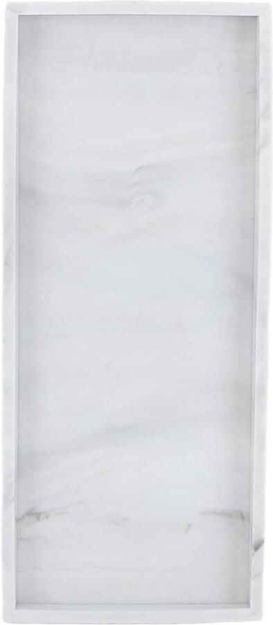 Inovra Plus Rechthoekige Vanity Tray Silicone Keuken Opruimbak Shatterproof Badkamer Tray Cosmetica Organizer voor Kaptafel (Marble Color)