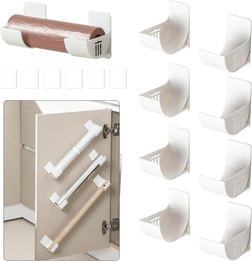 Inovra Praktische Wandgemonteerde Organizer voor Afvalzakken met Flexibele Installatieopties