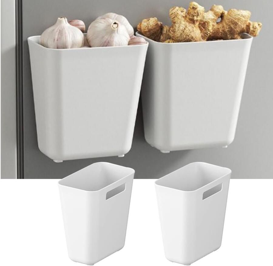 Inovra Praktische Zelfklevende Opbergdozen Set voor Keuken en Badkamer 4 Stuks Wandmontage