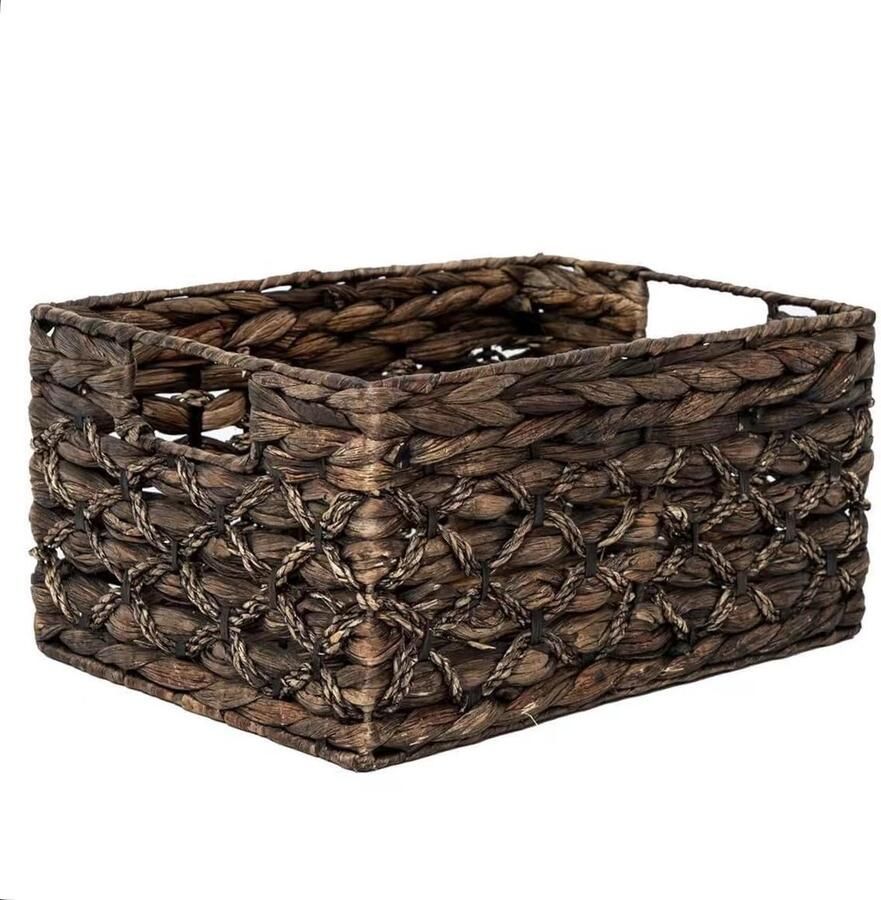 Inovra Rechthoekige Opbergmand met Waterdichte Binnenkant voor Werktafels en Planken